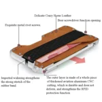 JK02 Metal Card Holder RFID Anti-Theft  Leather Wallet EDC Multifunctional Stainless Steel Aluminum Alloy Card Holder - Image 6