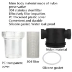 Water Pipe Front Plastic Filter Garden Irrigation Water Purifier, Specification: - Image 4