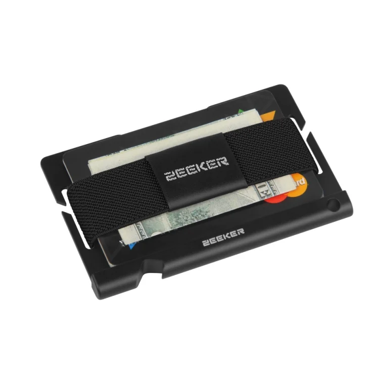 TBD0587744101_B2.webp ZEEKER JK03  Aluminum Alloy Card Holder Multi-Function Elastic Band Women And Men Wallet Metal Business Card Holder - Image 3