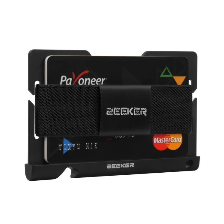 TBD0587744101_B3.webp ZEEKER JK03  Aluminum Alloy Card Holder Multi-Function Elastic Band Women And Men Wallet Metal Business Card Holder - Image 4
