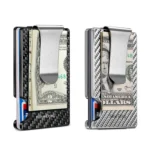 New-Bring Metal Carbon Fiber Wallet Ultra-Thin Card Holder Male RFID Anti-Theft Simple Wallet Bank Credit Card Storage Device - Image 2