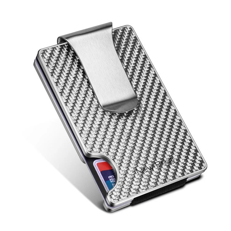 TBD0587744801_B2.webp New-Bring Metal Carbon Fiber Wallet Ultra-Thin Card Holder Male RFID Anti-Theft Simple Wallet Bank Credit Card Storage Device - Image 3
