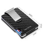 New-Bring Metal Carbon Fiber Wallet Ultra-Thin Card Holder Male RFID Anti-Theft Simple Wallet Bank Credit Card Storage Device - Image 4
