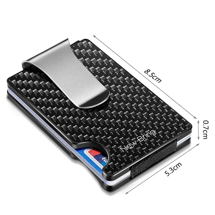 TBD0587744801_B3.webp New-Bring Metal Carbon Fiber Wallet Ultra-Thin Card Holder Male RFID Anti-Theft Simple Wallet Bank Credit Card Storage Device - Image 4