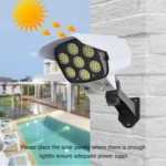 Solar Sensor LED Wall Light Simulation Surveillance Camera Glare Anti-Thief Street Lamp, Style: - Image 2