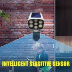 Solar Sensor LED Wall Light Simulation Surveillance Camera Glare Anti-Thief Street Lamp, Style: - Image 4