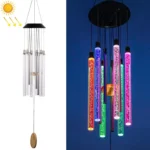 Outdoor Solar Colorful Gradient Rotating Wind Chime Garden Decorative Light