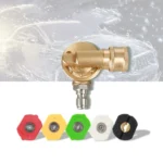 High Pressure Cleaning Machine Accessories Brush Head 240 Degrees Rotating 1/4 Live Joint - Image 2