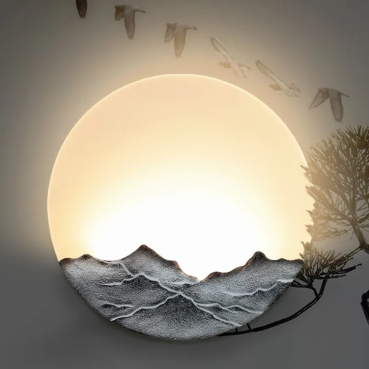 TBD058839001_7.webp Chinese Style Wall Lamp LED Bedroom Bedside Lamp Living Room Decoration Lamps - Image 8