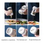 Marbrasse Metering Seasoning Box Pressing Type Seasoning Bottle Rotary Sealing Household Kitchen Seasoning Can - Image 4