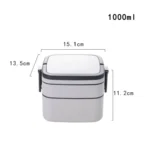 Double-Layer Portable Microwave Oven Can Heat Lunch Box With Lid - Image 3