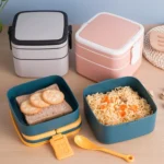 Double-Layer Portable Microwave Oven Can Heat Lunch Box With Lid - Image 7