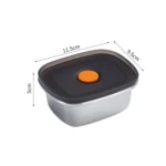 Refrigerator Fruit Fresh-Keeping Box 304 Stainless Steel Sealed Lunch Box - Image 7