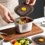 Refrigerator Fruit Fresh-Keeping Box 304 Stainless Steel Sealed Lunch Box - Image 5