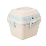 Wheat Straw Portable Three-Layer Lunch Box Can Be Microwaved