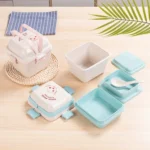 Wheat Straw Portable Three-Layer Lunch Box Can Be Microwaved - Image 7