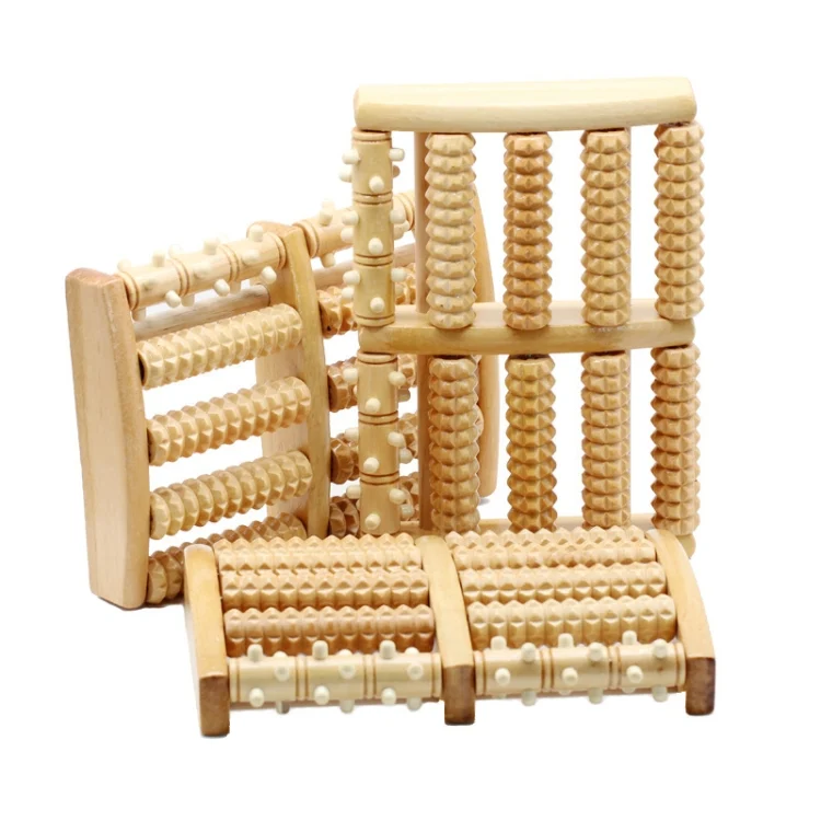 TBD0589163101_B3.webp Wooden Roller Massager Small Nails Five-Row Foot Massager - Image 4