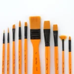 ZHU TING 10 In 1 Wooden Pole Nylon Wool Watercolor Pen And Board Brush Fan Shaped Painting Pen Set With Cloth BagZHUTING - Image 4