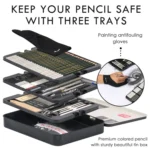 KALOUR 70 in 1  Sketch Pencil Iron Box Set Sketch Tool Set Fine Art Painting Pencil - Image 4