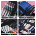 KALOLR YW-PC083  83 in 1 Portable Sketch Tool Water-Soluble Color Lead Metal Color Lead Combination Sketch Drawing Set - Image 4