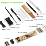 KALOLR YW-PC083  83 in 1 Portable Sketch Tool Water-Soluble Color Lead Metal Color Lead Combination Sketch Drawing Set - Image 7