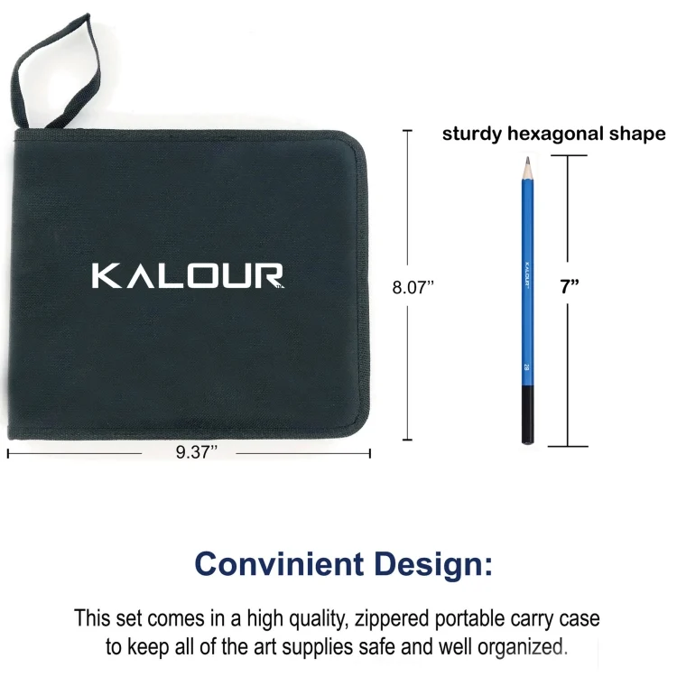TBD0589426701_B2.webp KALOUR 33 in 1 Sketch Pencil Set Beginner Brush Art Supplies - Image 3