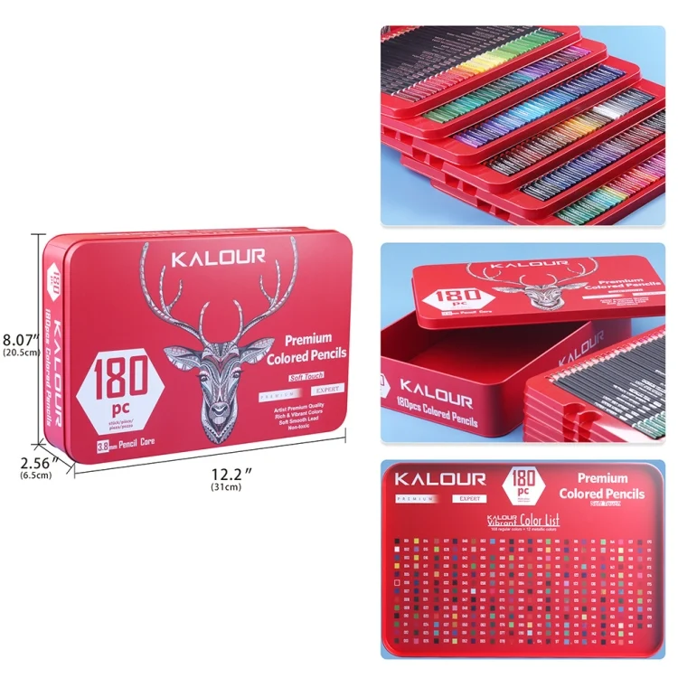 TBD0589427201_B2.webp KALOUR 180 Colors Color Lead Set Painted Pencils Art Painting Supplies - Image 3