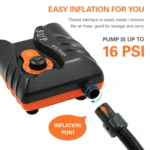 HT-785 Paddle Board 16PSI High Pressure Car Inflatable Pump 12V Electric Air Pump With 6 Connectors - Image 4
