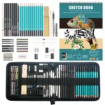 50 in 1 Sketch Pencil Tool Set High-Gloss Metal Pen Carbon Pen Painting Art Set - Image 2