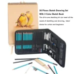 50 in 1 Sketch Pencil Tool Set High-Gloss Metal Pen Carbon Pen Painting Art Set - Image 4