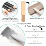 50 in 1 Sketch Pencil Tool Set High-Gloss Metal Pen Carbon Pen Painting Art Set - Image 7