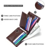 Stitching Leather Men Wallet RFID Anti-Theft Wallet - Image 5