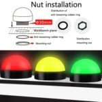 24V Safety Three-Color Warning Light Alarm LED Hemispherical Waterproof Indicator - Image 5