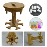 6 Cups Wine Dispenser Automatic Diversion Wine Pourer With Game Turntable, Style: - Image 3