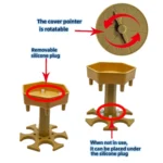 6 Cups Wine Dispenser Automatic Diversion Wine Pourer With Game Turntable, Style: - Image 4