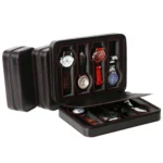 PU Leather Full Carbon Fiber Zipper Watch Bag Watch Storage Display Box, Style: - Image 7
