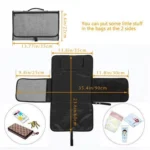 Portable Baby Changing Mat Multifunctional Baby Changing Table Waterproof Bag - Image 2