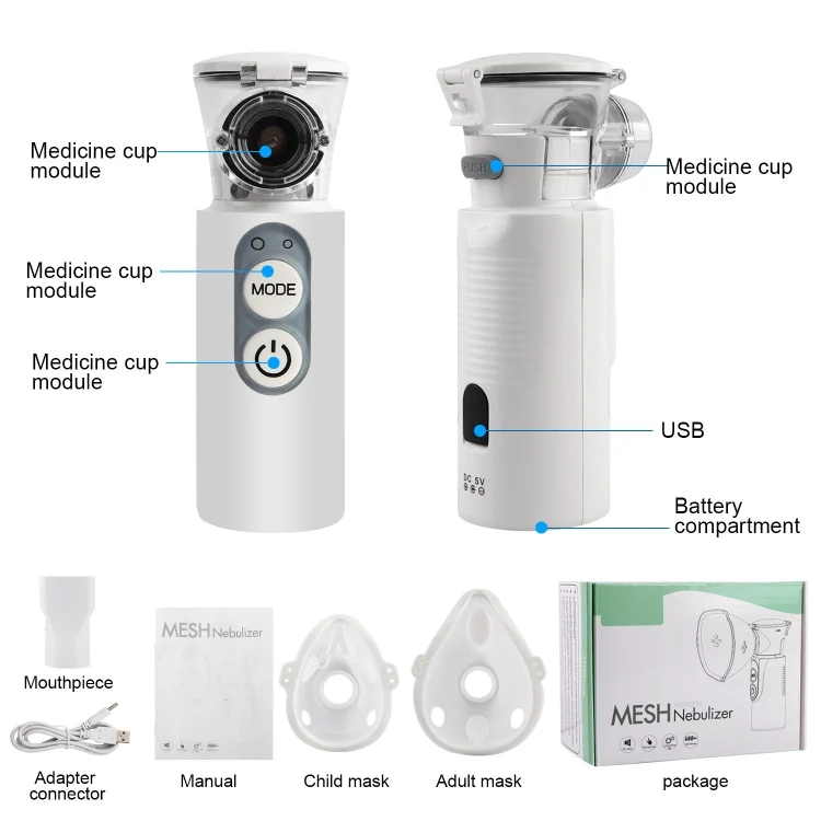TBD0590632101_B6.webp YMK-R7  Ultrasonic Wave Handheld Nebulizer Portable Child Adult Compressed Nebulizer - Image 7