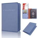 MS101 Frosted PU Multi-Card Passport Holder Travel Abroad Passport Card Holder - Image 6