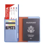MS101 Frosted PU Multi-Card Passport Holder Travel Abroad Passport Card Holder - Image 7