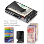 New Bring  Metal Card Holder Men Ultra-Thin Anti-Theft Compact Wallet Card Holder - Image 4