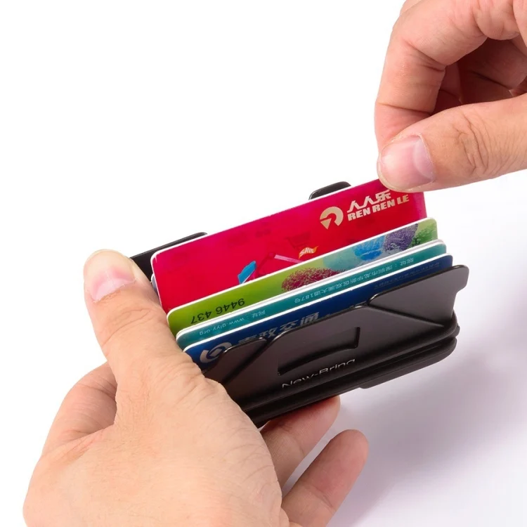 TBD0591242201_B2.webp New Bring Metal Card Holder Anti-Demagnetization Anti-Theft Brush Anti-RFID Card Holder Ultra-Thin Card Holder Men Wallet - Image 3