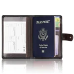 Covc1002 Bank Card Passport Card Holder With Buckle Clip PU Document Protection Card Holder - Image 5