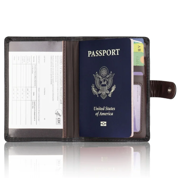 TBD0591244801_B4.webp Covc1002 Bank Card Passport Card Holder With Buckle Clip PU Document Protection Card Holder - Image 5