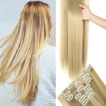 6 In 1 60cm Card Hair Extension Piece 16 Card Long Straight Hair Wig Piece - Image 2
