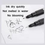 NORA 2 Packs Fine Art Drawing Hook Line Pen Engineering Drawing Comic Stroke Pen - Image 4