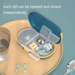 HW073 Portable Cut Medicine Large-capacity Pill Box Compartment Sealed Small Pill Box - Image 5