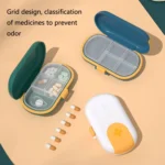 HW073 Portable Cut Medicine Large-capacity Pill Box Compartment Sealed Small Pill Box - Image 6