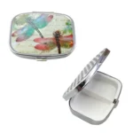 2 PCS Y10336 Two-Compartment Metal Portable Pill Box - Image 4