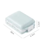 6 PCS C1617 Portable Dispensing Sealed Pill Box Wheat Straw Large-capacity Storage Box - Image 3